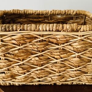 Woven Water Hyancith Storage Basket, Woven Basket, Basket Decor